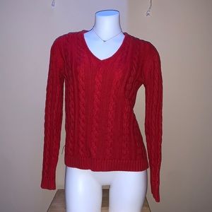 Ralph Lauren | Red V-Neck Sweater